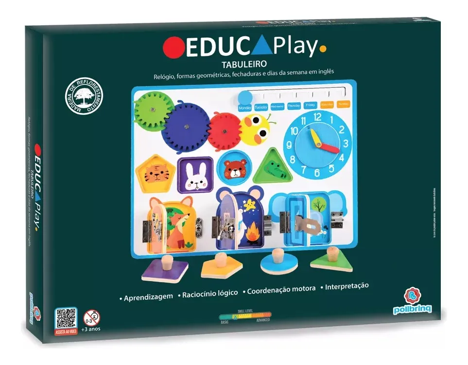 Jogo Educativo Tabuleiro EducaPlay Polibrinq Infantil