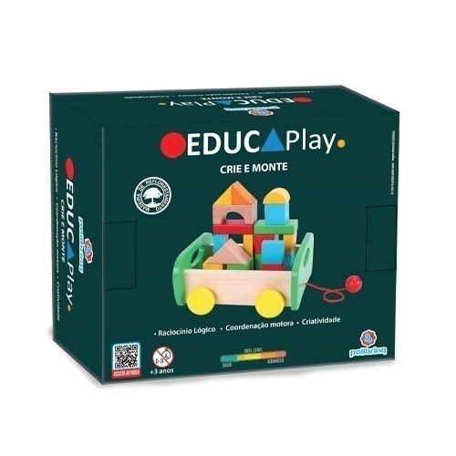 Jogo Educativo Crie e Monte EducaPlay Polibrinq Infantil