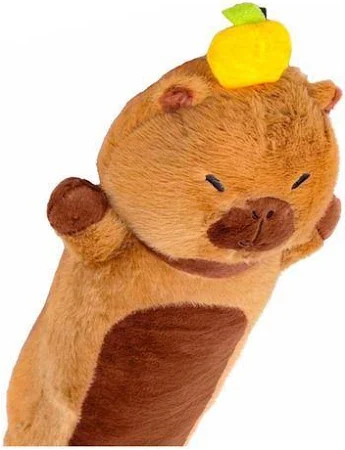 pelucia capivara 55cm gigante, almofada capivara macia, pelucia capivara decorativa, capivara pelucia grande infantil