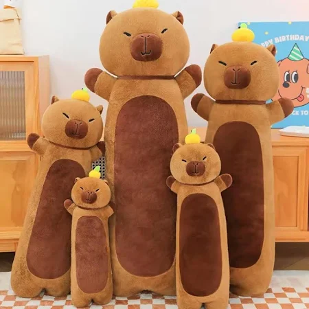 pelucia capivara 55cm gigante, almofada capivara macia, pelucia capivara decorativa, capivara pelucia grande infantil